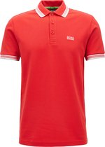 HUGO BOSS Paddy regular fit polo - heren polo korte mouw - rood (wit) -  Maat: L