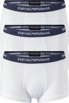 Emporio Armani Trunks Essential Core (3-pack) - heren boxers kort - wit -  Maat: S