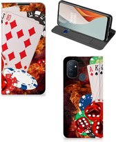 Book Stand Case Personaliseren OnePlus Nord N100 Smart Cover Casino
