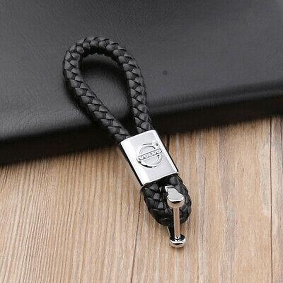 Porte-clés Voiture Personnalisé Pour Volvo C30 - En Cuir Et Acier Inoxydable, Avec Logo Volvo - Cadeau Idéal - 2