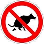 Verboden hondenpoep sticker 50 mm - 10 stuks per kaart