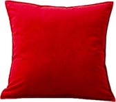 Set van 2 Fluwelen Kussenslopen – 45 x 45 cm – Rood