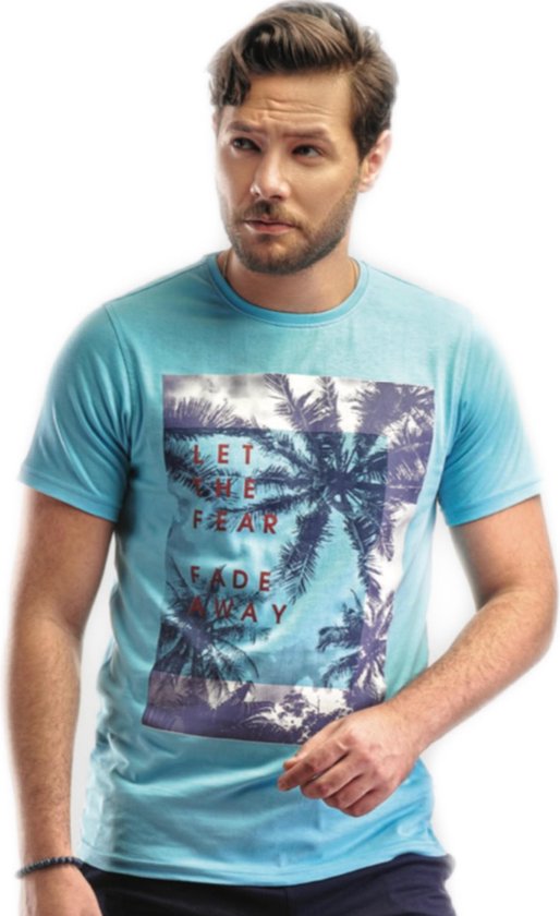 T-shirt homme Embrator Fade Away turquoise taille XXL