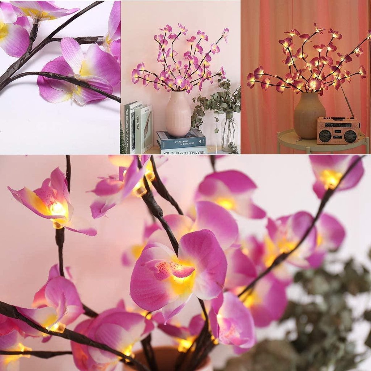 Kunstmatige paarse orchideeën – realistische decoratie