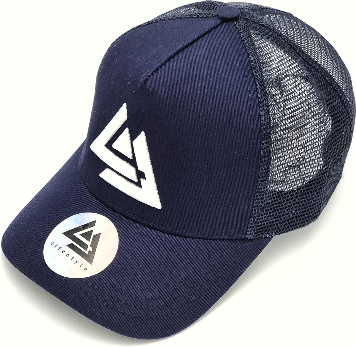ANGRY ANGELS LIFESTYLE® Retro Trucker Cap Navy Blue - One Size