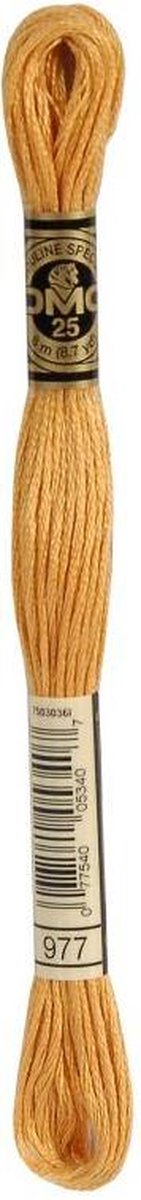 6 stuks DMC Borduurgaren-977 Oud Geel