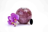 Mini Urn Waxinelichthouders paars, theelichtje kleine urn van Mondgeblazen Glas (14cm)
