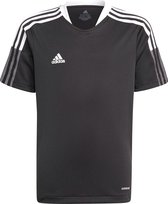 adidas Tiro 21 Sportshirt - Maat 140  - Unisex - Zwart/Wit