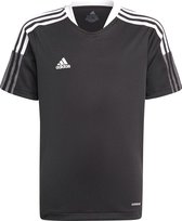 adidas Tiro 21 Sportshirt - Maat 152  - Unisex - Zwart/Wit