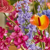 Zijden bloemen boeket Anthurium en Calla