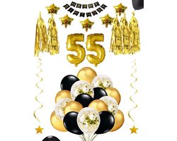 55 jaar verjaardag feest pakket Versiering Ballonnen voor feest 55 jaar.  Ballonnen... | bol.com