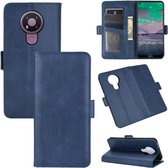 Nokia 3.4 hoesje - MobyDefend Luxe Wallet Book Case (Sluiting Zijkant) - Blauw - GSM Hoesje - Telefoonhoesje Geschikt Voor: Nokia 3.4
