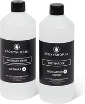 Epoxyshop.nl | Epoxy giethars | Zeer helder | UV-stabiel | Makkelijk verwerkbaar | 1600 gram
