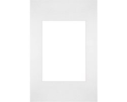 Passe-Partout Fotomaat 13x18 cm - Lijstmaat 20x30 cm - Wit - Museumkarton - Fotolijst niet inbegrepen