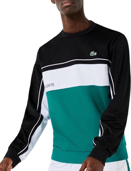 Lacoste Sport Sweater - Homme - noir - vert - blanc | bol