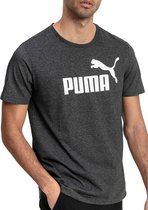Puma Essentials+ Heather T-shirt - Mannen - donker grijs/wit