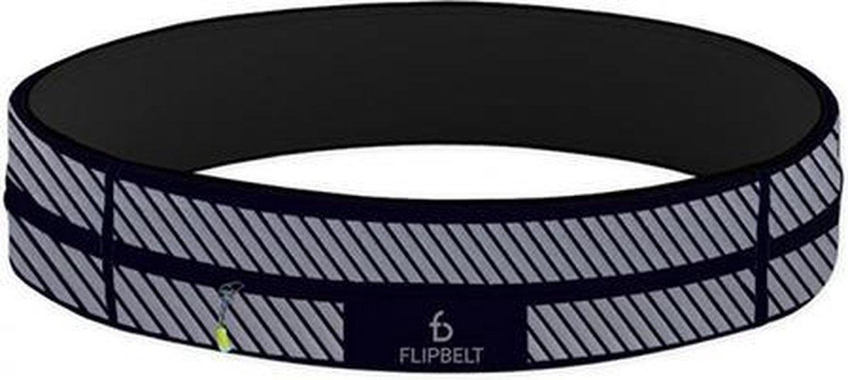 Zipper Reflective Zwart - Running belt - Hardloopriem - XL
