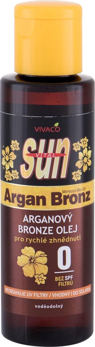 VIVACO S.R.O. - Sun Argan Bronz Oil - Arganový olej bez UV filtrů pro rychlé zhnědnutí