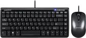 Perixx Periduo 307 - Compact toetsenbord en muis - 2in1 Desktop set - bedraad - zwart
