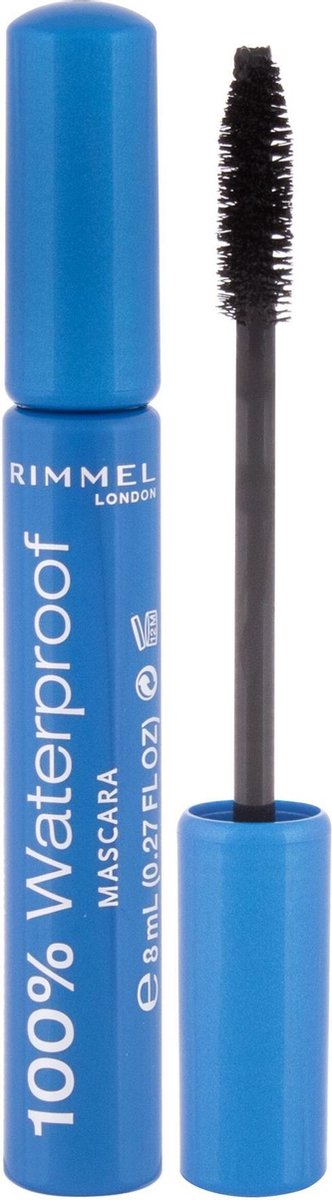 Rimmel London 100% Waterproof Mascara - 001 Black | bol
