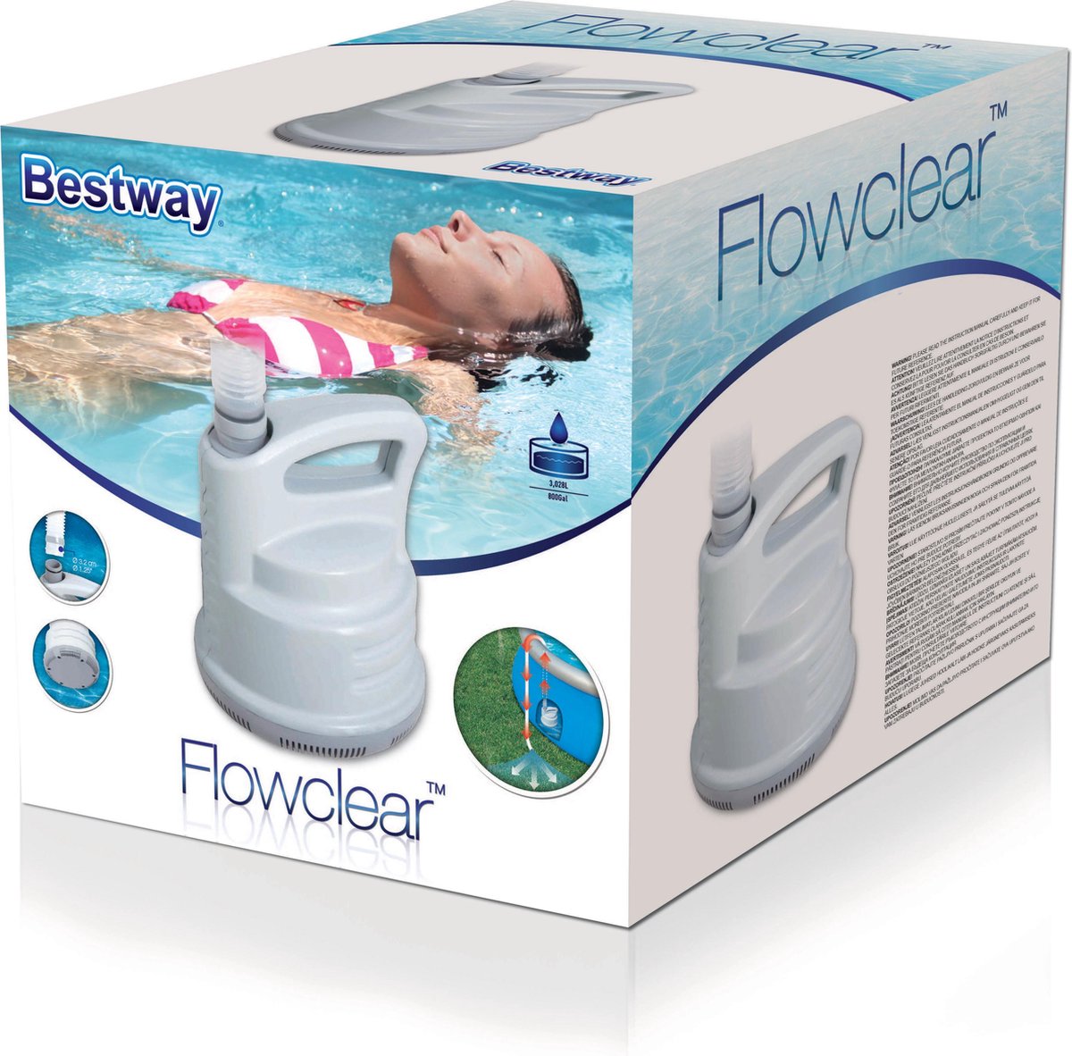 Bol.com Bestway Flowclear - Dompelpomp met extra lange slang (5 meter) - 3,0 m3/u aanbieding