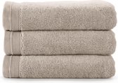 Bamatex Home Textiles - Collectie Emotion - Handdoek - 50*100 cm - TAUPE - set van 3 stuks - Egeïsche gekamde katoen - 540 g/m2