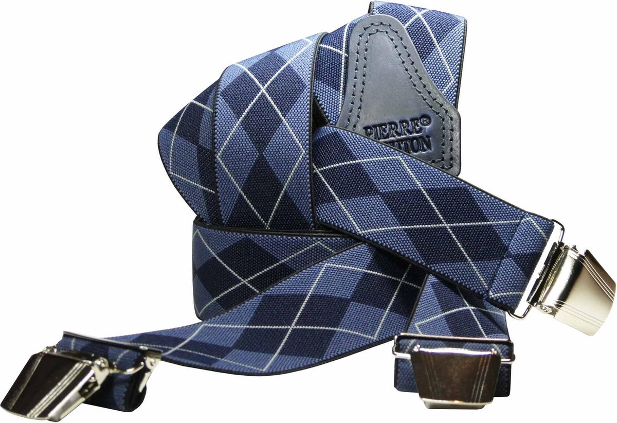 Pierre Mouton - Bretel - Volwassenen - Metz Donkerblauw - Sterke Clips - 140cm - 35mm - XL - XXL