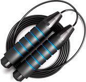 JAP Sports - Professioneel springtouw met ergonomische handgrepen - Verzwaard - Verstelbaar - Kogellagers - Sport artikelen - Fitness, crossfit, boksen etc. - Speedrope - Blauw