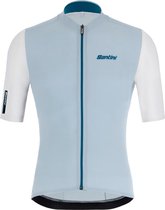 Santini Fietsshirt Korte mouwen Blauw Heren - Redux Vigor S/S Jersey Silver Bullet - XL