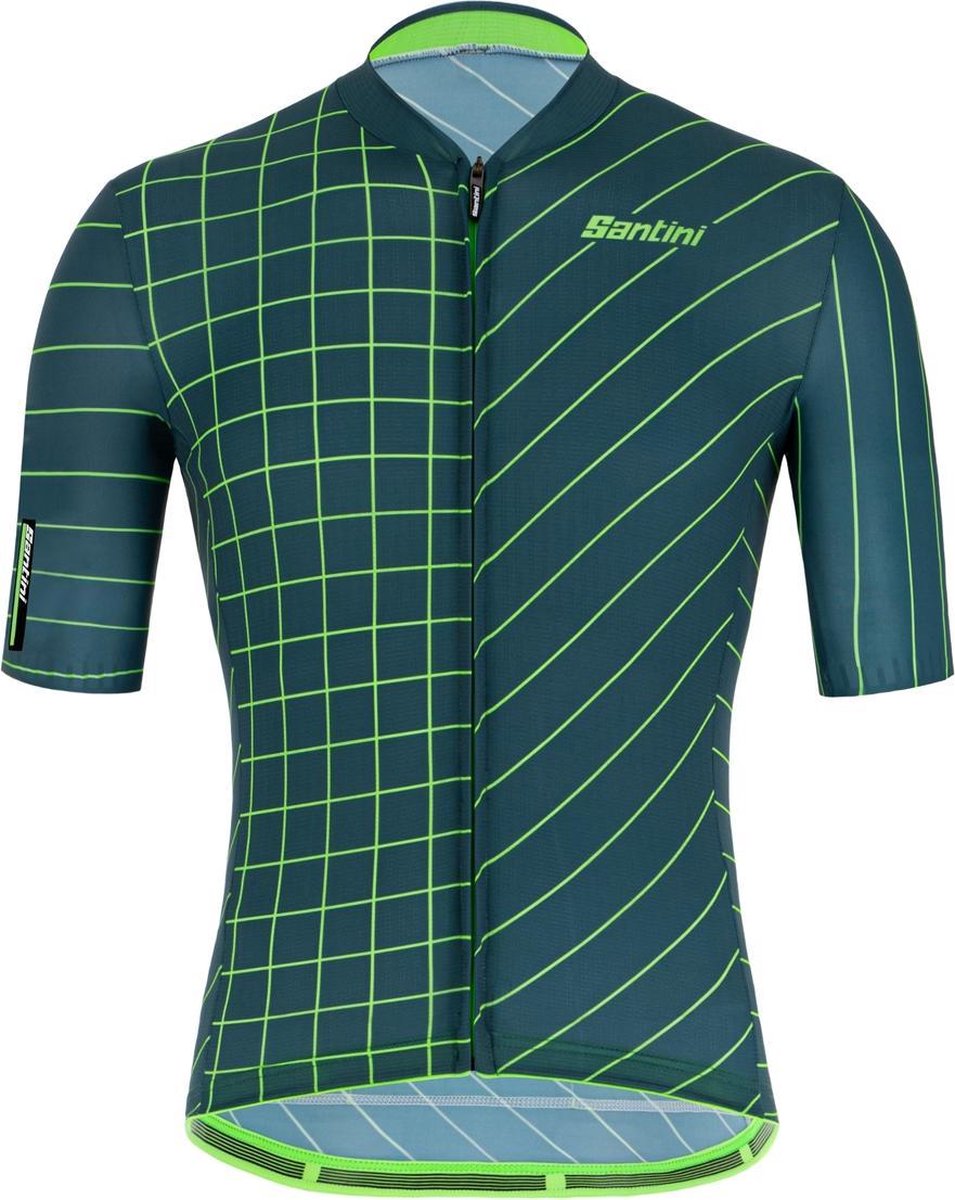 Santini Fietsshirt Korte mouwen Groen Heren - Eco Sleek Dinamo S/S Jersey Military Green - L
