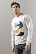 Sissy-Boy - Beige sweater met sunset borduursels