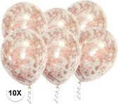 Rose Gouden Confetti Ballonnen 10 Stuks Luxe Feestversiering Verjaardag Bruiloft Ballon Rose Goud Papier Confetti Ballon