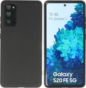 Hoesje Geschikt voor Samsung Galaxy S20 FE - Backcover Telefoonhoesje - Zwart
