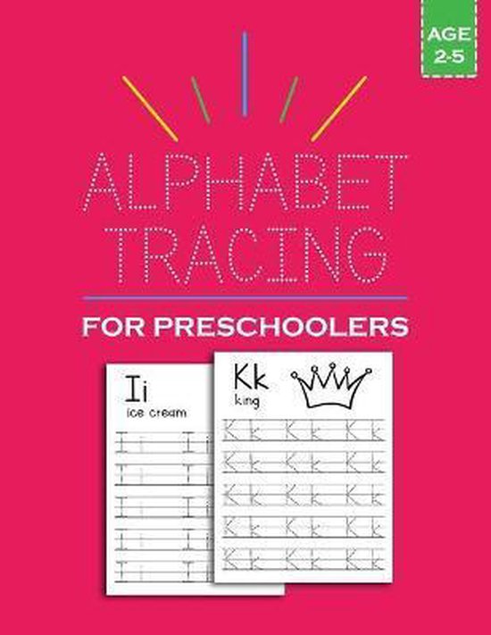 Alphabet tracing books for preschoolers 9798680125908 Pink Parrot