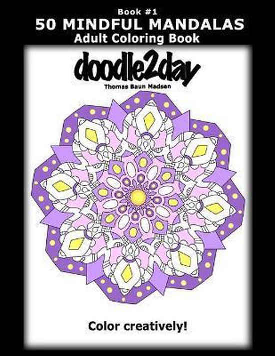 50 MINDFUL MANDALAS - Book #1 - Adult Coloring Book from doo ... - cover