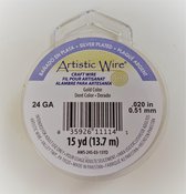 Artistic wire 24, dikte 0,51 mm, goud, 14 m