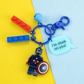 Minifigures sleutelhanger - Captain America + Compatibel Bricks
