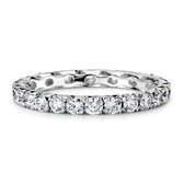 Velini jewels-R3101W-56 -Riviere Ring -925 Zilver gerodineerd-3 mm Cubic Zirkonia