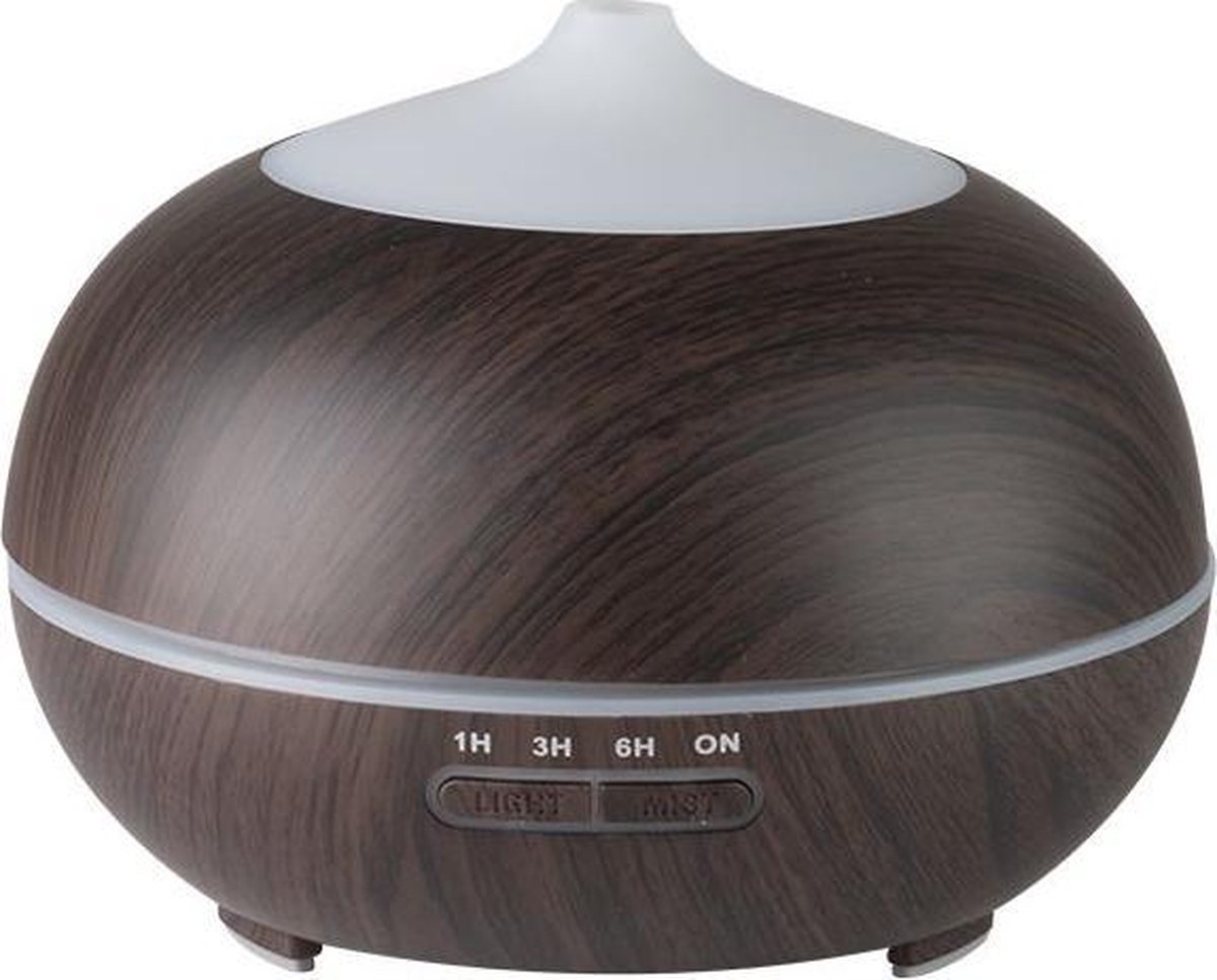 Goedkoopste ACTIVE Aroma Diffuser Luchtbevochtiger Spa 06 Donker Hout 400ml Timer