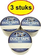 IT'z Duct Tape 23- Wit 3 stuks  48 mm x 10m |  tape - plakband - ducktape - ductape