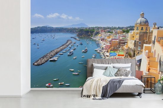 Eau bleue claire dans la mer près de Naples en Italie Papier peint photo en vinyle largeur 450 cm x hauteur 300 cm - Tirage photo sur papier peint (disponible en 7 tailles)