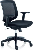 MEABI - kantoorstoel-  Ergonomische Bureaustoel - Volledig Verstelbaar - Netbekleding - Zwart