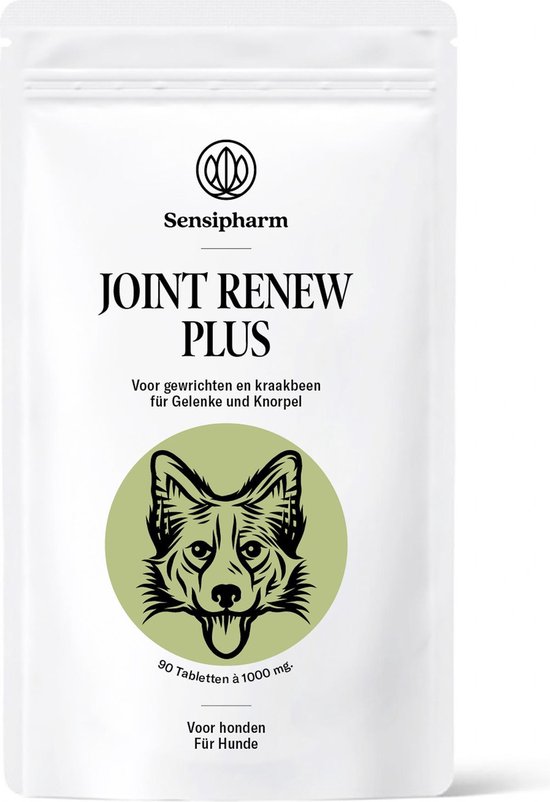 Sensipharm Joint Renew Plus - Hond en Kat - Gewrichten en Kraakbeen Voedingssupplement bij Artrose, Artritis, Glucosamine - 90 Tabletten à 1000 mg