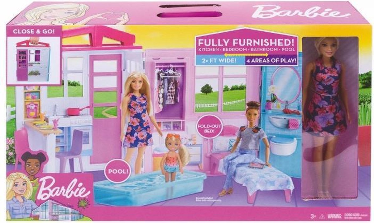 Verrast zijn als ijzer Barbie Huis met Barbiepop | bol.com