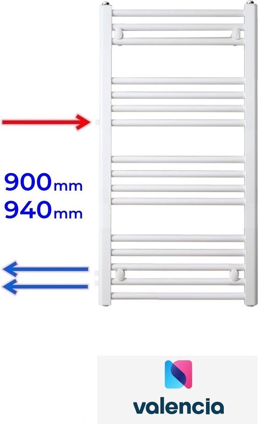 Maar vertalen Ga door Karex® Valencia Serie 500x1340 Design Radiator Badkamer Zijaansluiting  (900-940) 876 Watt | bol.com