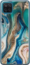 Samsung Galaxy A12 siliconen hoesje - Magic marble - Soft Case Telefoonhoesje - Multi - Marmer