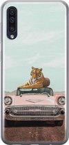 Samsung Galaxy A50 siliconen hoesje - Chill tijger - Soft Case Telefoonhoesje - Multi - Print
