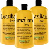 Treaclemoon Bad en Douchegel Brazilian Love - 3 x 500 ml - Voordeelverpakking