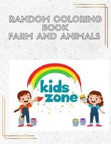Random coloring Book Farm and animals