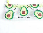 | Etui Avocado | Advocado met rits (20 x 9 cm) voor jongens en meisjes -school etui -avocado etui  -avocado etui -sinterklaas cadeau etui -etui avocado - | avocado transparante pennenzak voor kinderen en volwassenen | Geschenk | Cadeau